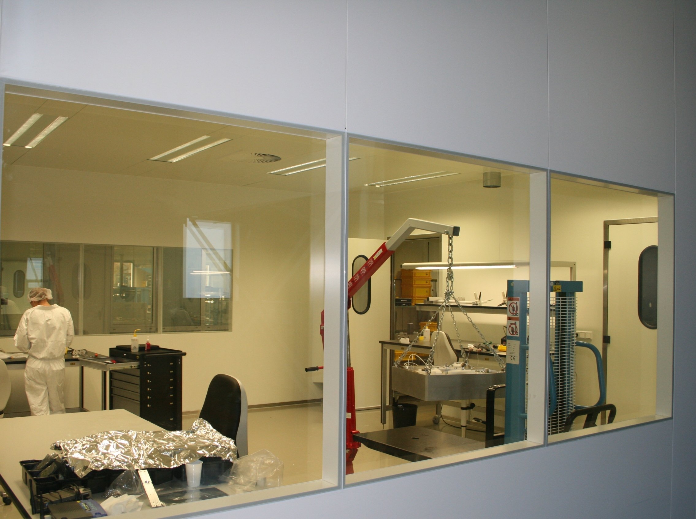 Glaspaneel cleanroom